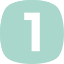 Number 1 in white with green background