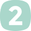 The number 2 in white with a green background