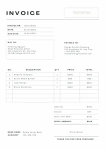 example invoice 1